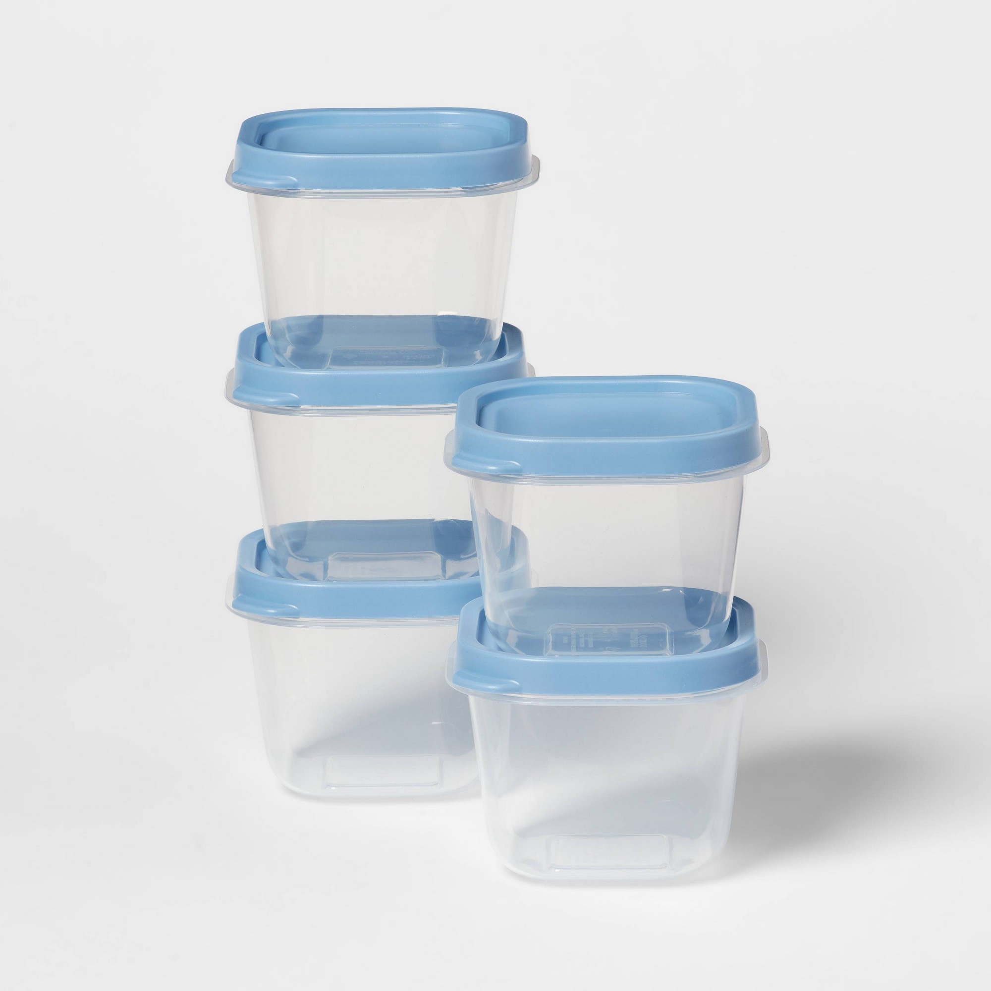 Food Storage Containers Plastic Box - 10 adet Mavi Plastik Gıda Saklama