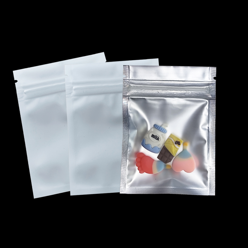 Food Storage Mylar Bags - 100 adet/grup Mat Şeffaf Zip Kilit