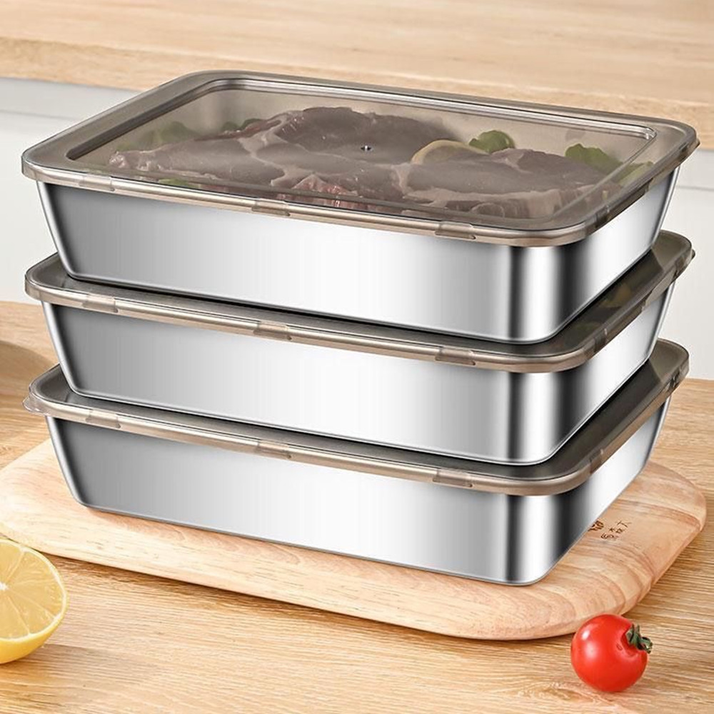 Food Storage Home - 2026 3'lü 5'li Paslanmaz Çelik Gıda