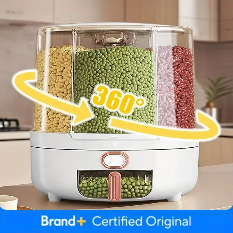 Food Storage For Pantry - 6 Bölmeli 360 ° Döner Hava