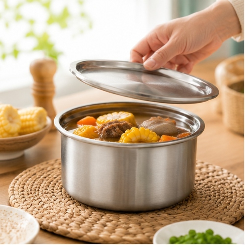 Food Storage In Stainless Steel - 304 Paslanmaz Çelik Kapaklı Ramekin, Buharda