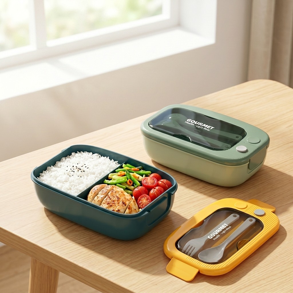 Food Storage Vault - Mikrodalgada Kullanılabilir Plastik Bento Kutusu 2