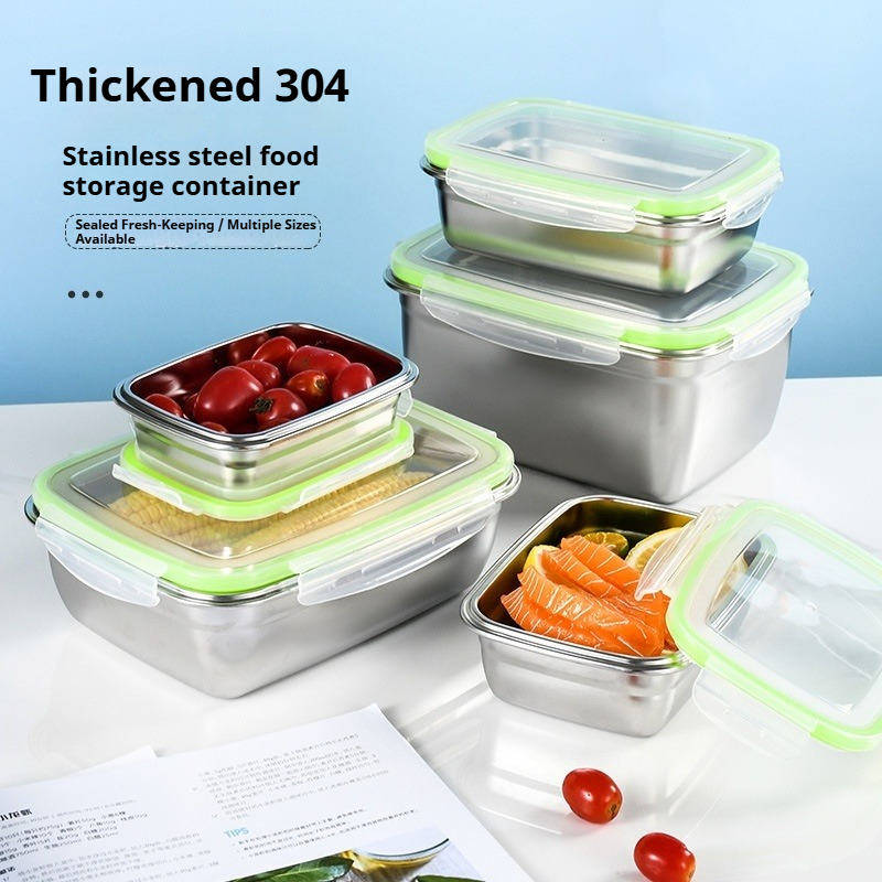 Food Storage In Stainless Steel - 304 Paslanmaz Çelik Öğle Yemeği Kutusu