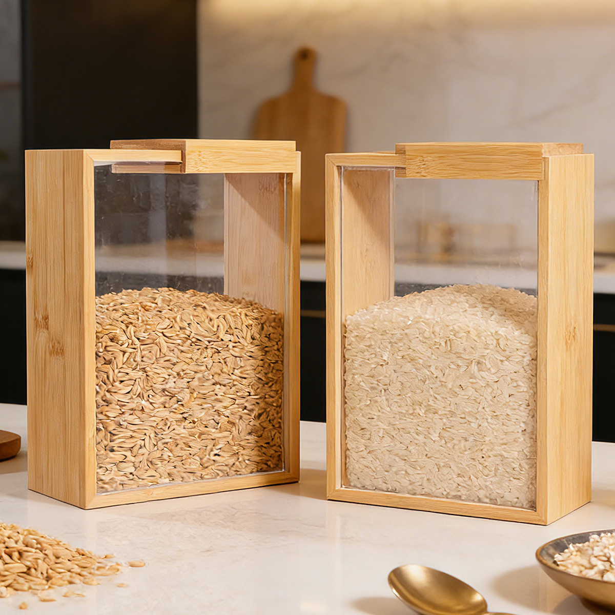 Food Storage Lidl - E9 1 Adet Bambu Tahıl Pirinç