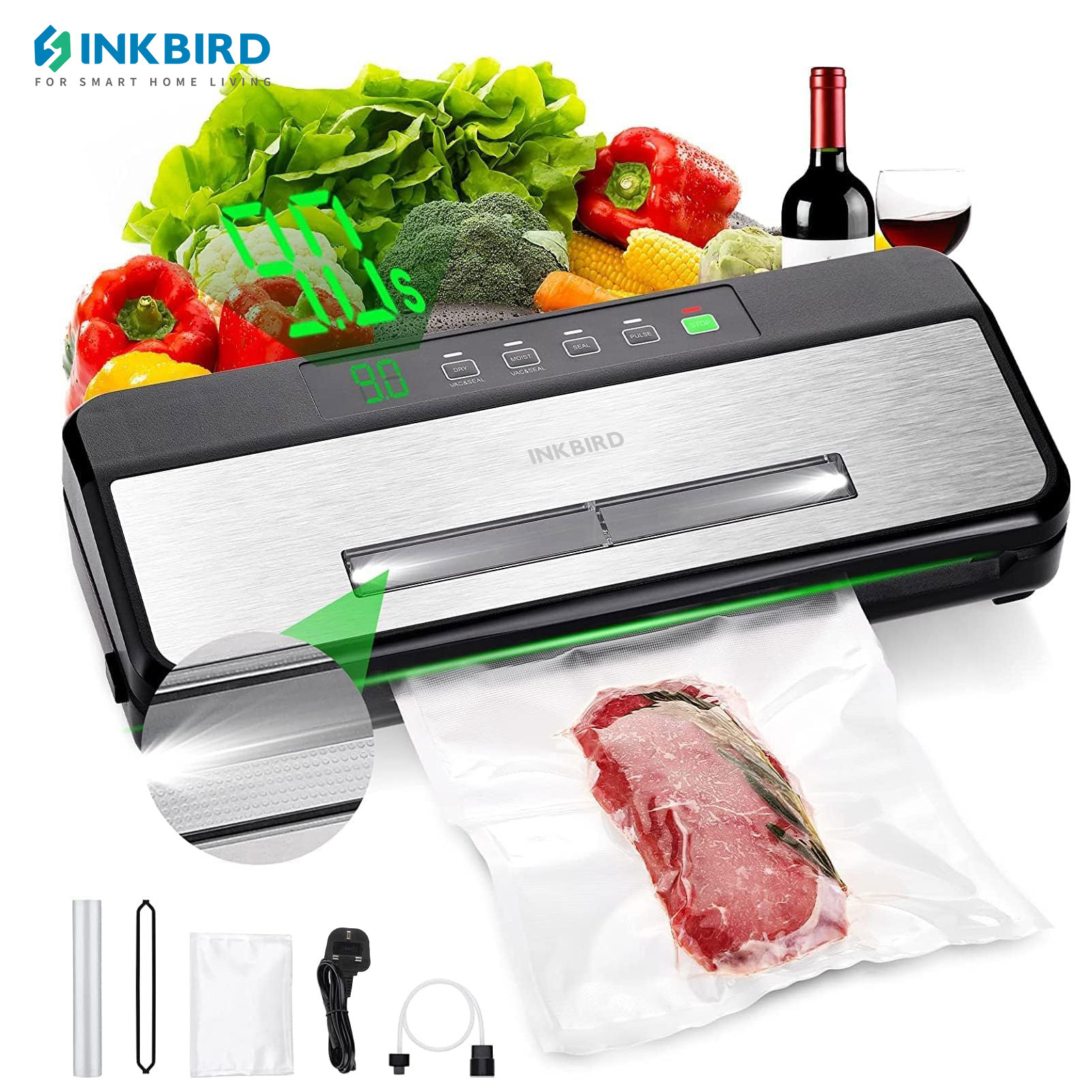 Food Storage Vacuum Sealer Machine - INKBIRD 3. vakumlama makinesi Başlangıç Kiti
