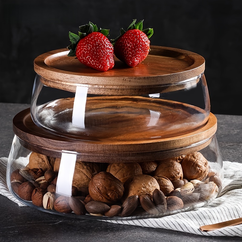 Food Storage Jars With Wooden Lids - Ahşap Kapaklı Cam Kaplar – Gıda