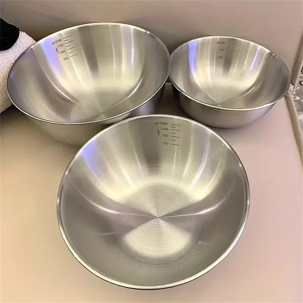 Food Storage In Stainless Steel - 1-3 Paslanmaz Çelik Kase Seti, Ölçekli,