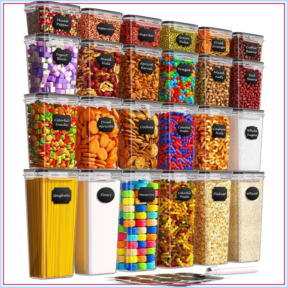 Food Storage And Containers - 24 Adet Hava Geçirmez Gıda Saklama