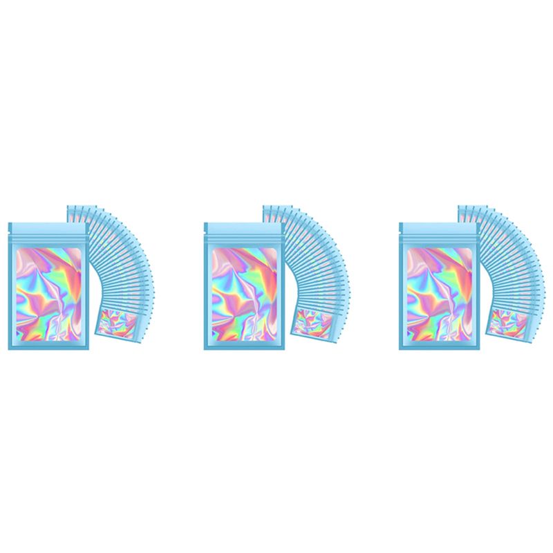 Food Storage Mylar Bags - ABWZ-300 Adet Yeniden Kapatılabilir Holografik Çantalar,