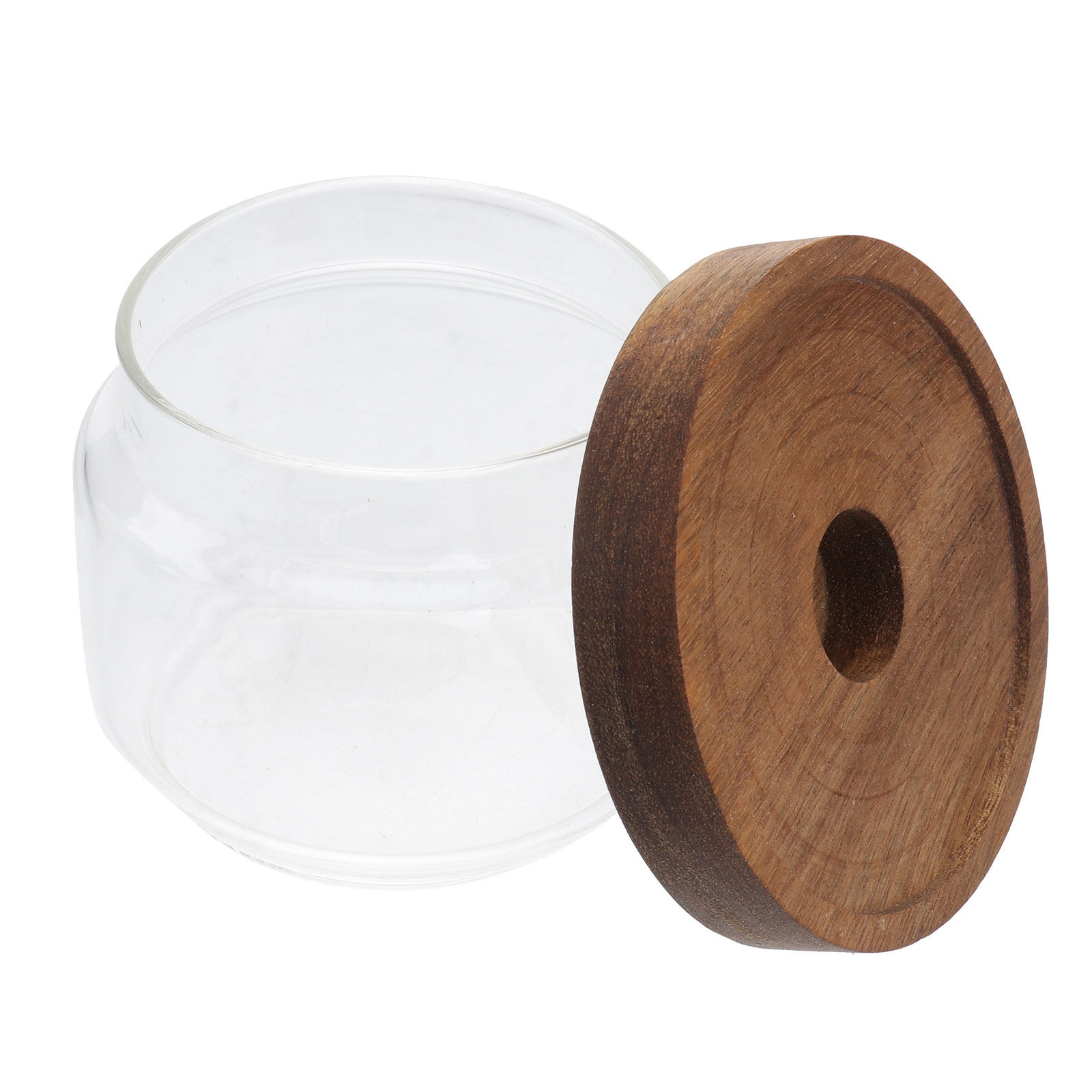 350Ml Şeffaf Isıya Dayanıklı C - Food Storage Jars With Wooden Lids incelemesi ve fiyatı