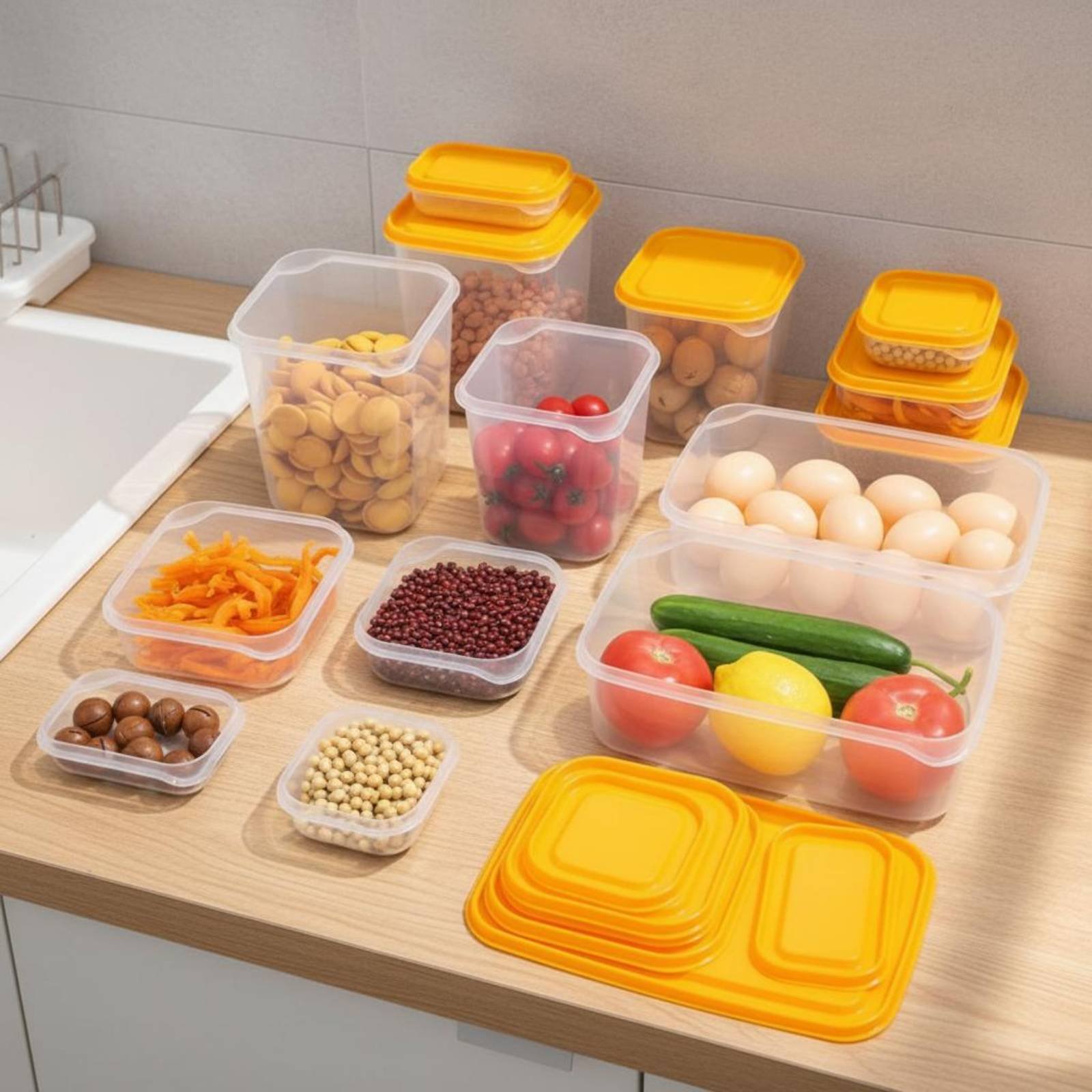 17 Parça Buzdolabı Saklama Kut - Food Storage Containers Plastic Box incelemesi ve fiyatı