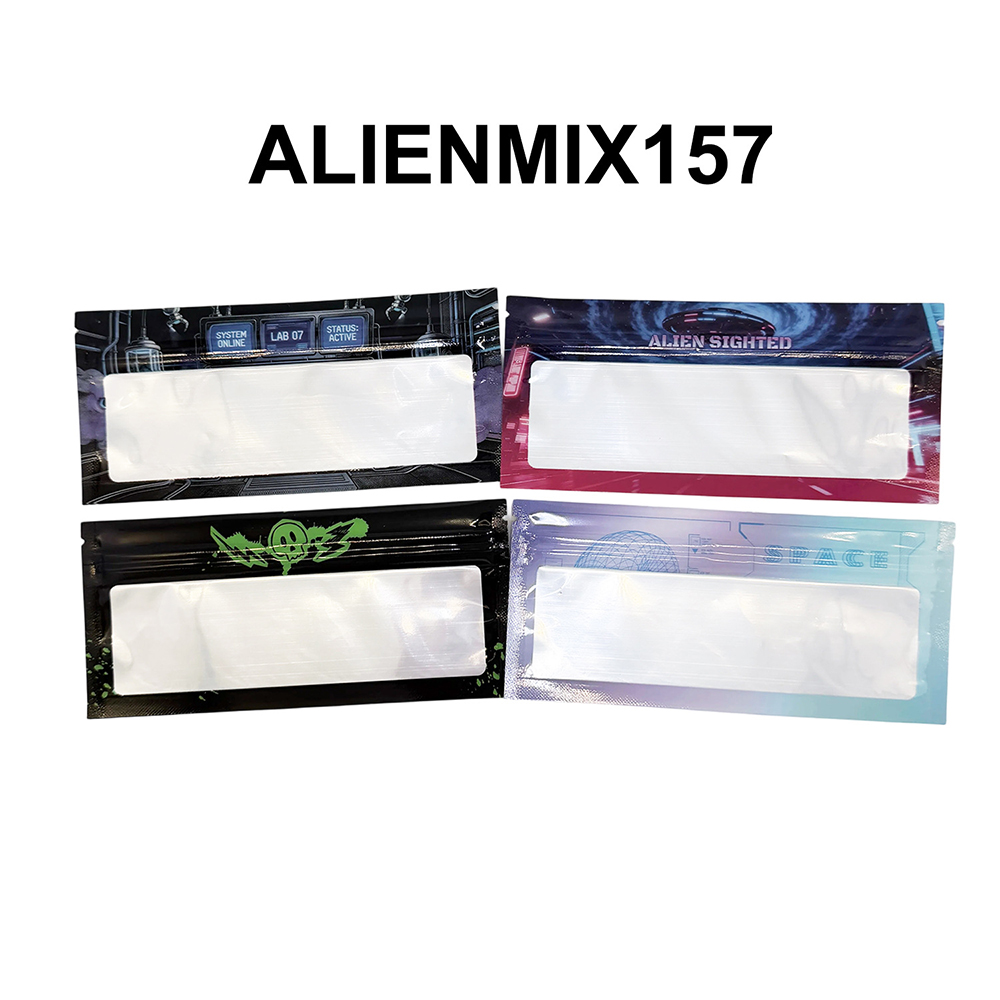 1g Alien Graffiti Desenli Şeff - Food Storage Mylar Bags incelemesi ve fiyatı
