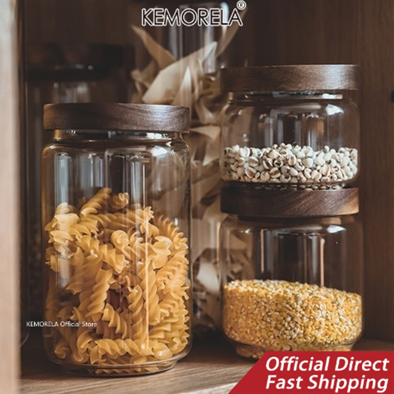 Ahşap Kapaklı Cam Hava Geçirme - Food Storage Jars With Wooden Lids incelemesi ve fiyatı