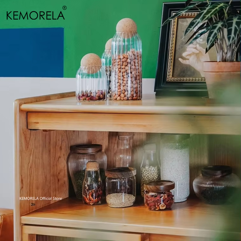 Ahşap Kapaklı Cam Hava Geçirme - Food Storage Jars With Wooden Lids incelemesi ve fiyatı