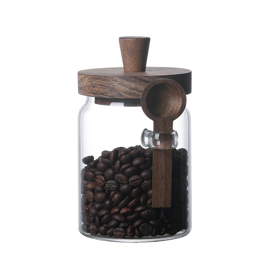 Ahşap Kapaklı ve Kepçeli Cam G - Food Storage Jars With Wooden Lids incelemesi ve fiyatı