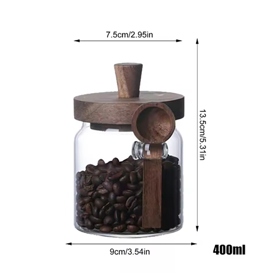 Ahşap Kapaklı ve Kepçeli Cam G - Food Storage Jars With Wooden Lids incelemesi ve fiyatı