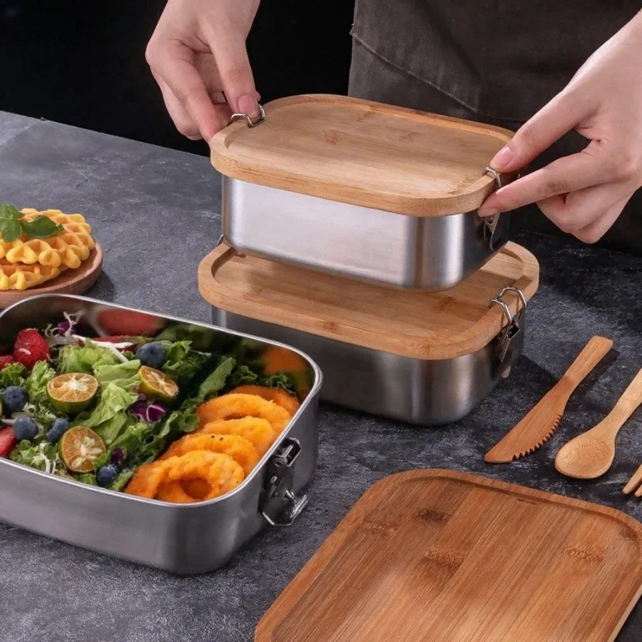 Yeni 304 Paslanmaz Çelik Bambu - Food Storage Oven Safe incelemesi ve fiyatı