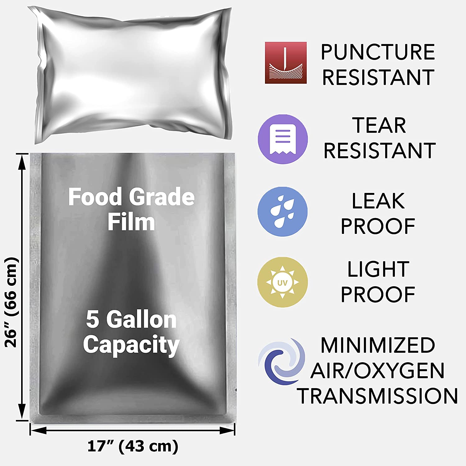 10 Paket 5 Galon Mylar Çanta G - Food Storage Mylar Bags incelemesi ve fiyatı