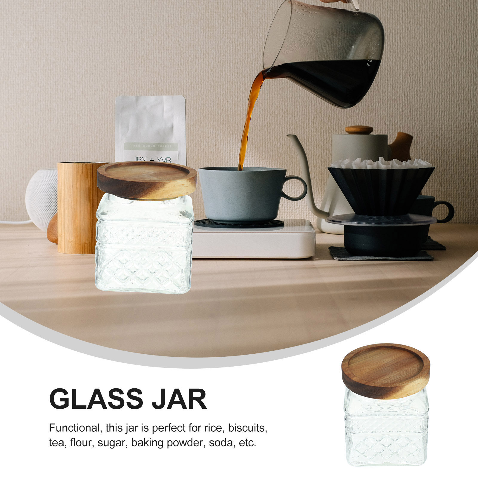 Cam Saklama Kavanozu Hava Geçi - Food Storage Jars With Wooden Lids incelemesi ve fiyatı