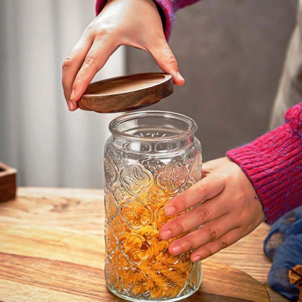 1000 ML Saklama Şişeleri Kavan - Food Storage Jars With Wooden Lids incelemesi ve fiyatı
