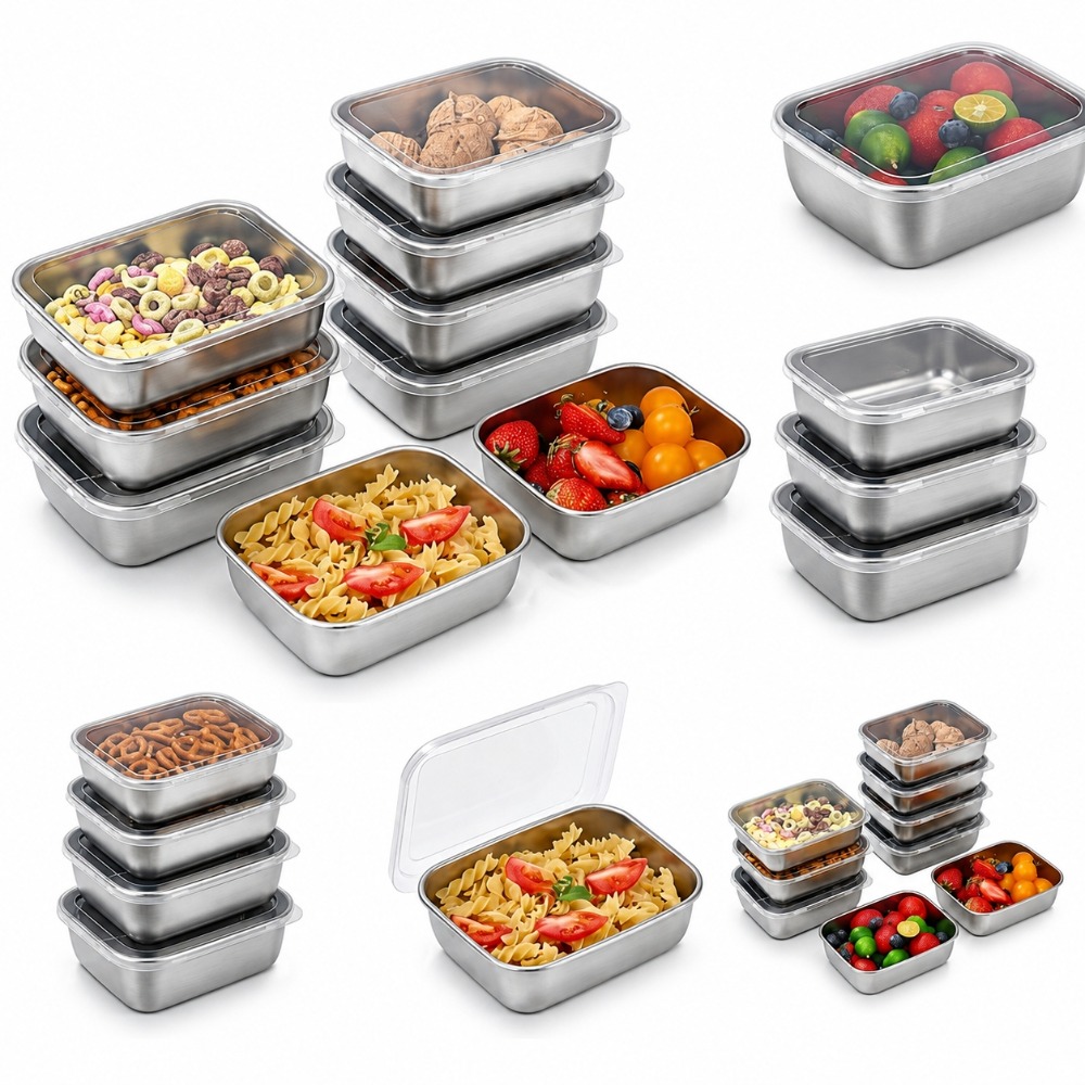 6 Adet Paslanmaz Çelik Gıda Sa - Food Storage In Stainless Steel incelemesi ve fiyatı