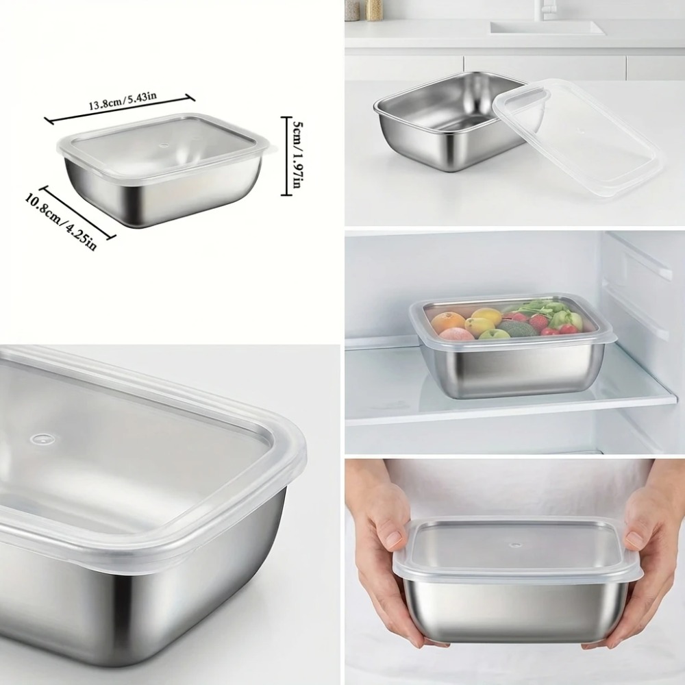 6 Adet Paslanmaz Çelik Gıda Sa - Food Storage In Stainless Steel incelemesi ve fiyatı