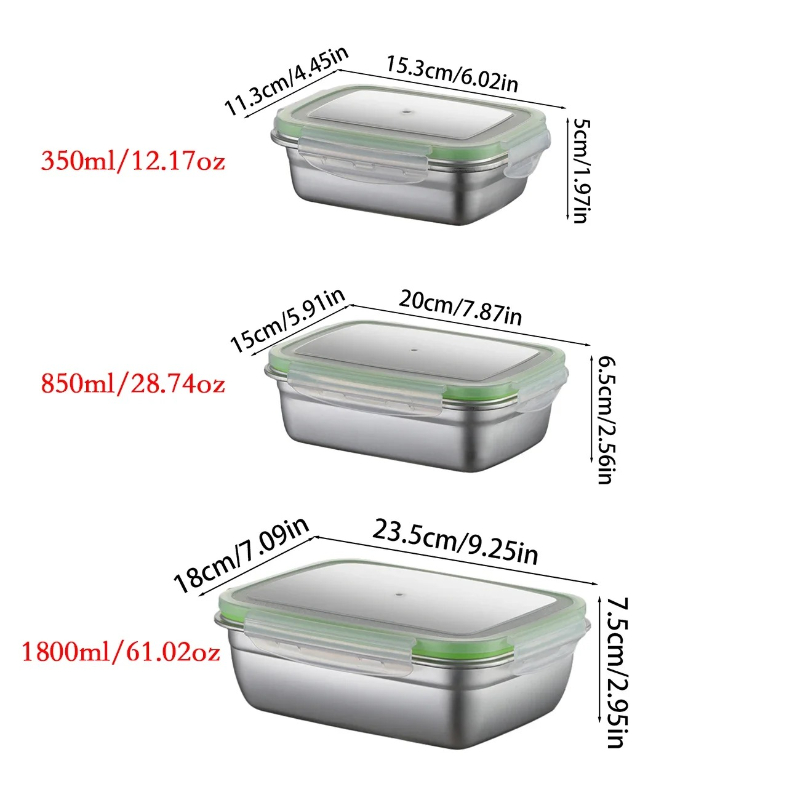 304 Paslanmaz Çelik Öğle Yemeğ - Food Storage In Stainless Steel incelemesi ve fiyatı