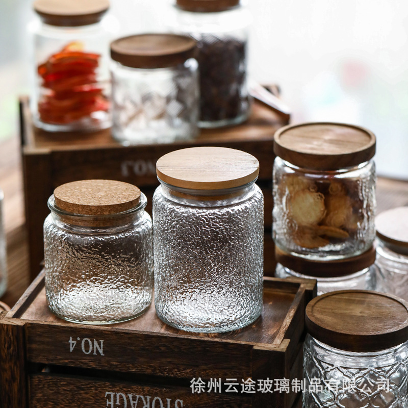Vintage kabartmalı cam saklama - Food Storage Jars With Wooden Lids incelemesi ve fiyatı