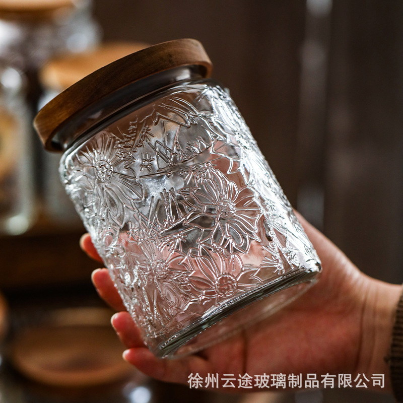 Vintage kabartmalı cam saklama - Food Storage Jars With Wooden Lids incelemesi ve fiyatı