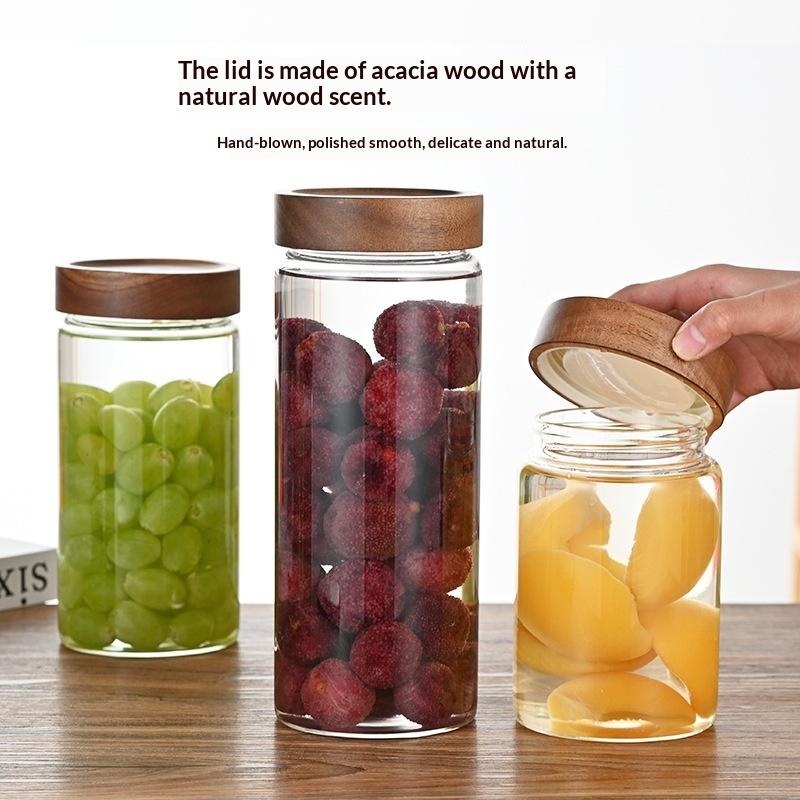 Kahve Çekirdekleri Mühürlü Tan - Food Storage Jars With Wooden Lids incelemesi ve fiyatı