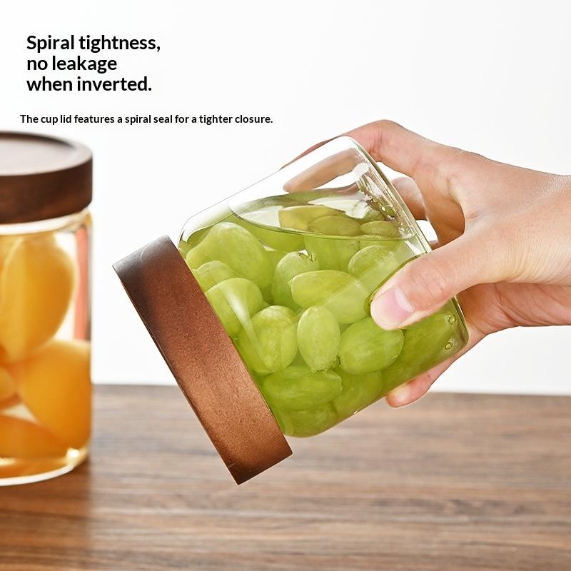 Kahve Çekirdekleri Mühürlü Tan - Food Storage Jars With Wooden Lids incelemesi ve fiyatı