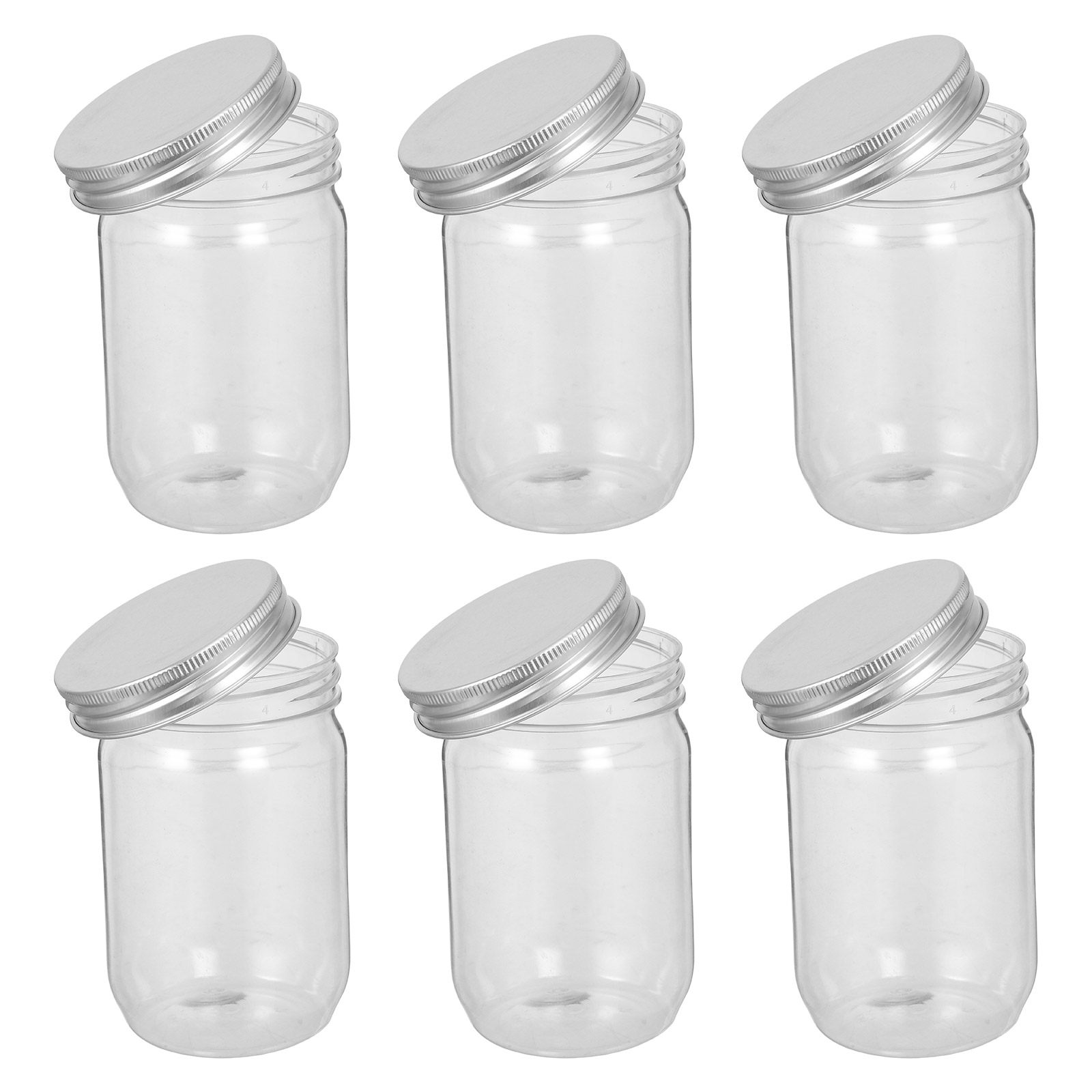 6 adet şeffaf plastik Mason ka - Food Storage And Containers incelemesi ve fiyatı