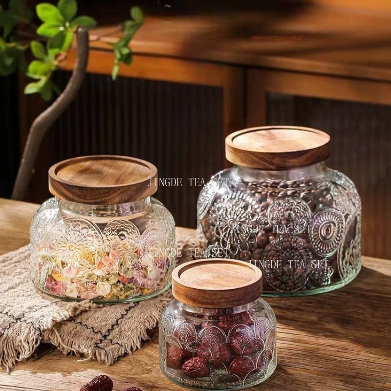 Kabartmalı Cam Saklama Kavanoz - Food Storage Jars With Wooden Lids incelemesi ve fiyatı