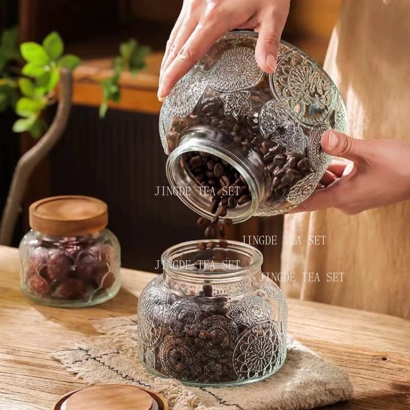 Kabartmalı Cam Saklama Kavanoz - Food Storage Jars With Wooden Lids incelemesi ve fiyatı